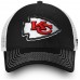 Men's Kansas City Chiefs NFL Pro Line by Fanatics Branded Black/White Core Trucker III Adjustable Snapback Hat 2998623